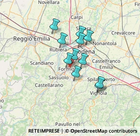 Mappa 41043 Formigine MO, Italia (9.92)