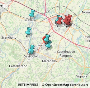 Mappa 41043 Formigine MO, Italia (6.81429)