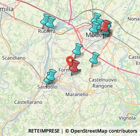 Mappa 41043 Formigine MO, Italia (7.53333)