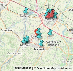 Mappa 41043 Formigine MO, Italia (7.6565)