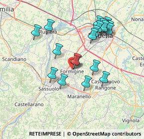 Mappa 41043 Formigine MO, Italia (7.3765)