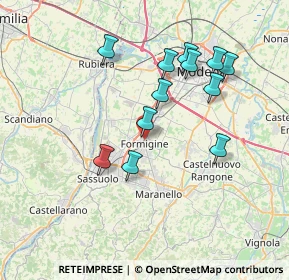 Mappa 41043 Formigine MO, Italia (6.96333)