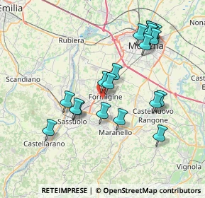 Mappa Via Fernando Baschieri, 41043 Formigine MO, Italia (7.6115)