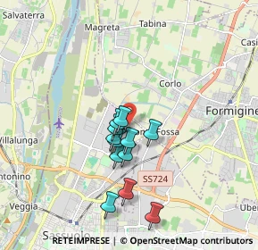 Mappa Via degli Edili, 41049 Sassuolo MO, Italia (1.44333)