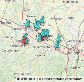 Mappa 41018 San Cesario Sul Panaro MO, Italia (9.53538)