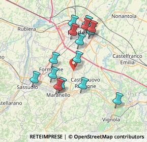 Mappa Via Piemonte, 41051 Castelnuovo Rangone MO, Italia (6.822)