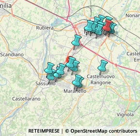 Mappa Via Fratelli Cervi, 41043 Formigine MO, Italia (7.1125)