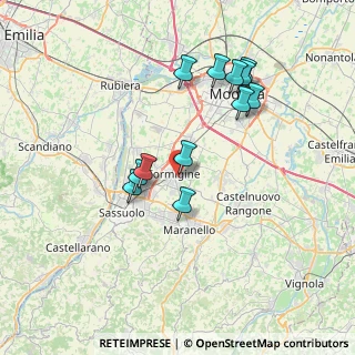 Mappa Via Fratelli Cervi, 41043 Formigine MO, Italia (6.96167)