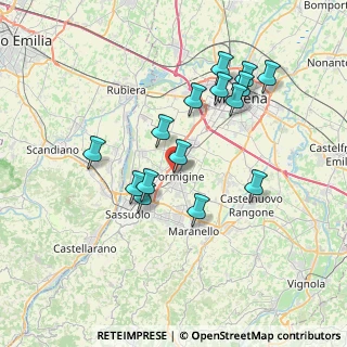 Mappa Via M. Fanti, 41043 Formigine MO, Italia (6.91533)