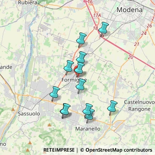 Mappa Via XXV Aprile, 41043 Formigine MO, Italia (3.53167)
