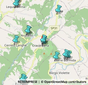 Mappa Via San Rocco, 12050 Cravanzana CN, Italia (2.83)