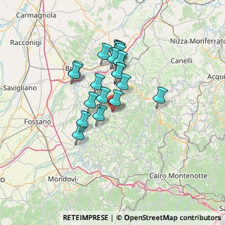 Mappa Via Guglielmo Marconi, 12050 Roddino CN, Italia (11.1095)