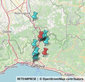 Mappa Via Costalovaia, 16010 Savignone GE, Italia (8.91214)