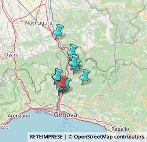 Mappa Via Costalovaia, 16010 Savignone GE, Italia (8.68273)