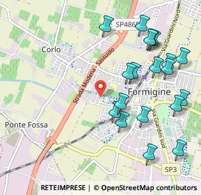 Mappa Via D. Tosi, 41043 Formigine MO, Italia (1.17684)