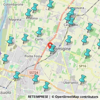Mappa Via D. Tosi, 41043 Formigine MO, Italia (3.084)