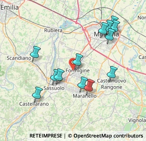 Mappa Via D. Tosi, 41043 Formigine MO, Italia (7.78692)