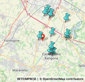 Mappa Via S.Lucia, 41051 Castelnuovo Rangone MO, Italia (3.57615)
