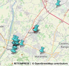 Mappa Via Alessandro Gandini, 41043 Formigine MO, Italia (5.13706)