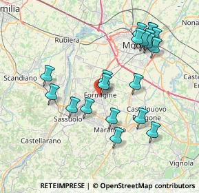Mappa Via Antonio Allegri, 41043 Formigine MO, Italia (7.9315)