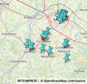 Mappa Via Antonio Allegri, 41043 Formigine MO, Italia (7.4755)