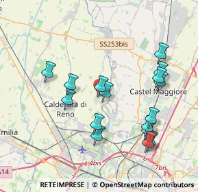 Mappa Via Arbizzani, 40012 Calderara di Reno BO, Italia (3.97438)