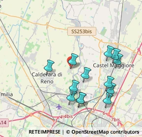 Mappa Via Arbizzani, 40012 Calderara di Reno BO, Italia (3.88615)