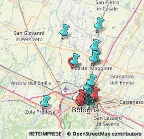 Mappa Via Arbizzani, 40012 Calderara di Reno BO, Italia (7.2715)