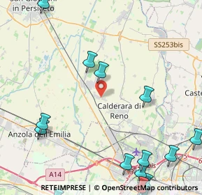 Mappa Via Bazzane, 40012 Calderara di Reno BO, Italia (7.1325)