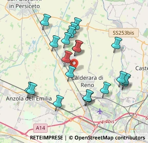 Mappa Via Bazzane, 40012 Calderara di Reno BO, Italia (3.8125)