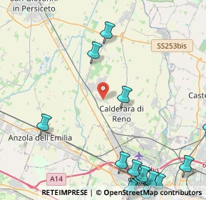 Mappa Via Bazzane, 40012 Calderara di Reno BO, Italia (7.0715)