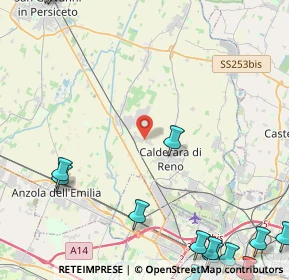 Mappa Via Bazzane, 40012 Calderara di Reno BO, Italia (7.8175)