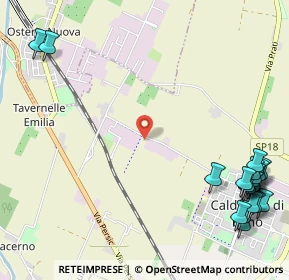 Mappa Via Bazzane, 40012 Calderara di Reno BO, Italia (1.6565)