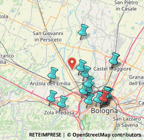 Mappa Via Bazzane, 40012 Calderara di Reno BO, Italia (8.1255)