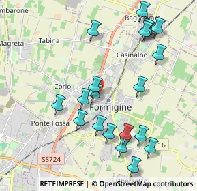 Mappa Via C.Farini, 41043 Formigine MO, Italia (2.2125)
