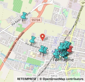 Mappa Via C.Farini, 41043 Formigine MO, Italia (0.543)