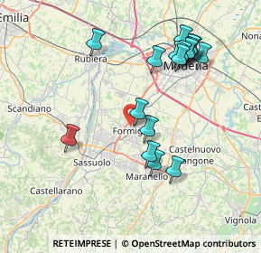 Mappa Via C.Farini, 41043 Formigine MO, Italia (7.96118)