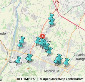 Mappa Via Ciro Menotti, 41043 Formigine MO, Italia (3.9675)