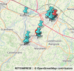 Mappa Via San Pietro, 41043 Formigine MO, Italia (7.1875)