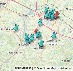 Mappa Via Carlo Castiglioni, 41043 Formigine MO, Italia (6.9895)