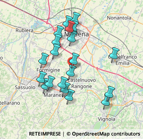 Mappa Via degli Esposti, 41051 Castelnuovo Rangone MO, Italia (6.909)