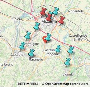 Mappa Via San Giuseppe, 41051 Castelnuovo Rangone MO, Italia (7.59)