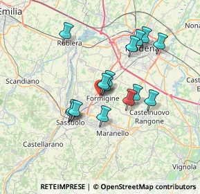 Mappa Via E. Ghiselli, 41043 Formigine MO, Italia (6.02333)