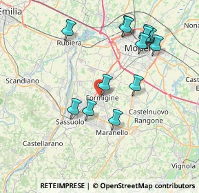 Mappa Via E. Ghiselli, 41043 Formigine MO, Italia (7.89846)