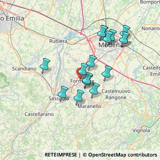 Mappa Via E. Ghiselli, 41043 Formigine MO, Italia (6.94188)