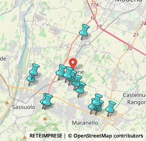 Mappa Via L. Valdrighi, 41043 Formigine MO, Italia (3.97214)