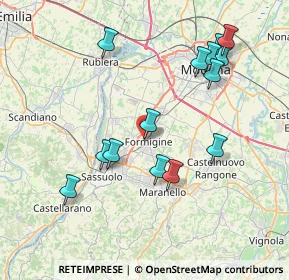 Mappa Via del Tricolore, 41043 Formigine MO, Italia (8.07429)