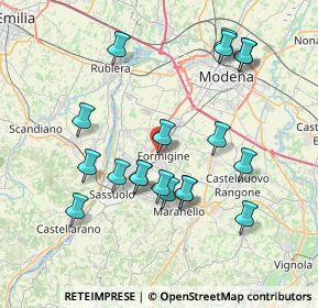 Mappa Via del Tricolore, 41043 Formigine MO, Italia (7.64211)