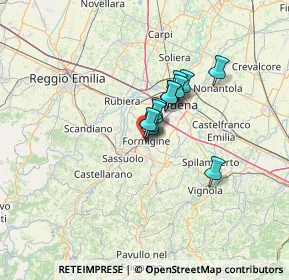 Mappa Via del Tricolore, 41043 Formigine MO, Italia (7.3775)