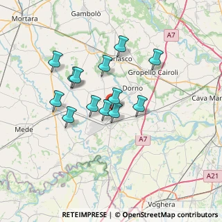 Mappa Via Don Carlo Pensa, 27020 Scaldasole PV, Italia (5.83462)